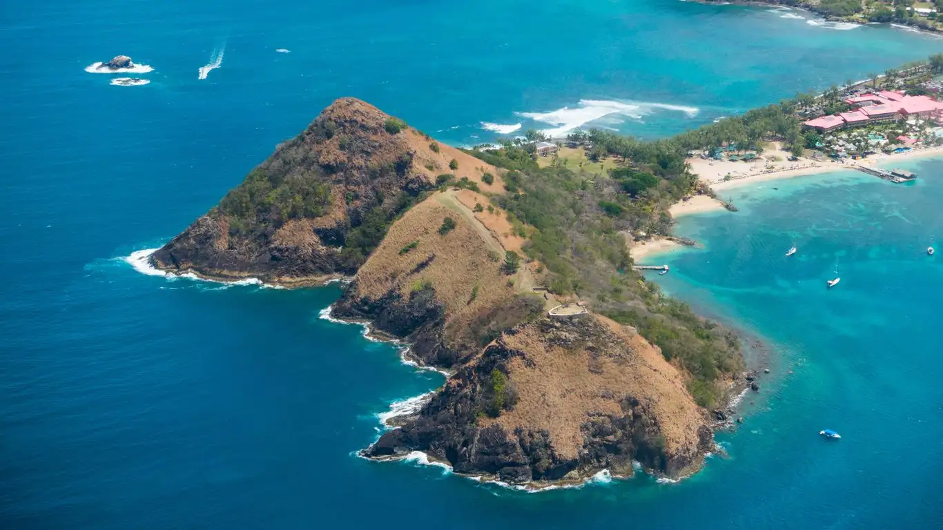Pigeon Island National Park beach