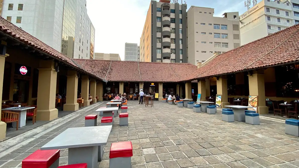 The restored Dutch Hospital complex in Colombo